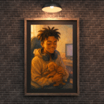 ishowspeed wall art with puppy cozy gamer decor